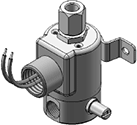 Technical drawing — MODEL 25 MANUAL OVERRIDE 3-WAY DIRECTIONAL CONTROL CONDUIT/BRACKET COIL CONNECTION