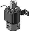 Technical drawing — MODEL 25 METERING 3-WAY DIRECTIONAL CONTROL GROMMET/BRACKET HOUSING WITH LEADS