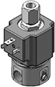 Technical drawing — MODEL 25 METERING 3-WAY DIRECTIONAL CONTROL DIN STYLE COIL