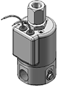Technical drawing — MODEL 25 METERING 3-WAY DIRECTIONAL CONTROL GROMMET HOUSING WITH LEADS