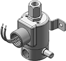 Technical drawing — MODEL 26 MANUAL OVERRIDE 3-WAY MULTI-PURPOSE CONDUIT/BRACKET COIL CONNECTION