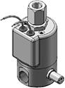 Technical drawing — MODEL 26 MANUAL OVERRIDE 3-WAY MULTI-PURPOSE GROMMET HOUSING WITH LEADS