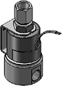Technical drawing — 3WNC HIGH PRESSURE 1/4 NPT YOKE & LEADS COIL