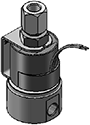 Technical drawing — 3WNC HIGH PRESSURE 1/8 NPT YOKE & LEADS COIL