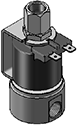 Technical drawing — 3WNC HIGH PRESSURE 1/4 NPT YOKE & SPADES COIL