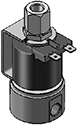 Technical drawing — 3WNC HIGH PRESSURE 1/8 NPT YOKE & SPADES COIL