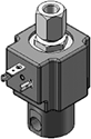 Technical drawing — MODEL 31 1/8-27 NPT 2WNO DIN STYLE COIL