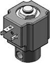Technical drawing — MODEL 32 1/8-27 NPT 2WNC DIN STYLE COIL