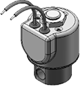 Technical drawing — MODEL 32 2WNC GROMMET WITH LEADS