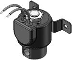Technical drawing — MODEL 32 1/8-27 NPT 2WNC GROMMET/BRACKET HOUSING WITH LEADS