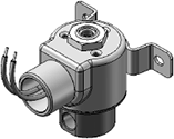 Technical drawing — MODEL 33 1/8-27 NPT 3WNC EXHAUST TO ATMOSPHERE CONDUIT/BRACKET CONNECTION