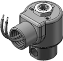 Technical drawing — MODEL 33 1/8-27 NPT PORTS 3WNC EXHAUST TO ATMOSPHERE CONDUIT CONNECTION
