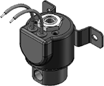 Technical drawing — MODEL 33 1/8-27 NPT 3WNC EXHAUST TO ATMOSPHERE GROMMET/BRACKET WITH LEADS