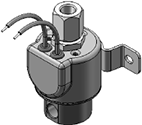 Technical drawing — MODEL 33 1/8-27 NPT 3WNC PIPED EXHAUST GROMMET/BRACKET WITH LEADS