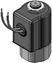 Technical drawing — MODEL 52 STUD MOUNT BODY 2WNC GROMMET WITH LEADS