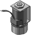 Technical drawing — MODEL 52 METERED BODY 2WNC YOKE WITH LEADS