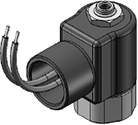Technical drawing — MODEL 53 STUD MOUNT BODY 3WNC EXHAUST TO ATMOSPHERE CONDUIT CONNECTION