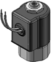 Technical drawing — MODEL 53 STUD MOUNT BODY 3WNC EXHAUST TO ATMOSPHERE GROMMET WITH LEADS