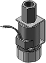 Technical drawing — MODEL 53 PIPED YOKE LEADS STUD MNT