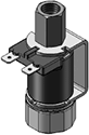 Technical drawing — MODEL 53 PIPED YOKE SPADES STUD MNT