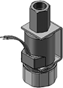 Technical drawing — MODEL 55 STUD MOUNT BODY 3-WAY DIRECTIONAL CONTROL YOKE WITH LEADS