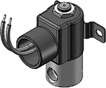 Technical drawing — METERED BODY 2WNC CONDUIT/BRACKET CONNECTION
