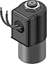 Technical drawing — 2WNC BODY OPTION "E" GROMMET WITH LEADS