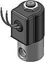 Technical drawing — 2WNC BODY OPTION "R" GROMMET WITH LEADS