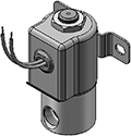 Technical drawing — BODY OPTION "R" 2WNC GROMMET/BRACKET WITH LEADS