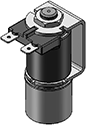 Technical drawing — BODY OPTION "E" 2WNC YOKE WITH SPADE TERMINALS