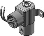 Technical drawing — 10-32 PORTS 3WNC EXHAUST TO ATMOSPHERE CONDUIT/BRACKET CONNECTION