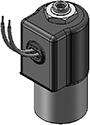 Technical drawing — BODY OPTION "E" 3WNC EXHAUST TO ATMOSPHERE GROMMET WITH LEADS