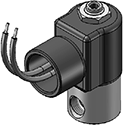 Technical drawing — BODY OPTION "O" 3WNC EXHAUST TO ATMOSPHERE GROMMET WITH LEADS