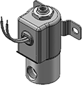 Technical drawing — 3WNC EXHAUST TO ATMOSPHERE GROMMET/BRACKET WITH LEADS