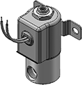 Technical drawing — BODY OPTION "O" 3WNC EXHAUST TO ATMOSPHERE GROMMET/BRACKET WITH LEADS