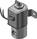 Technical drawing — BODY OPTION "R" 3WNC EXHAUST TO ATMOSPHERE GROMMET/BRACKET WITH LEADS