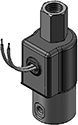 Technical drawing — 10-32 PORTS 3WNC PIPED EXHAUST GROMMET WITH LEADS