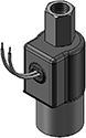 Technical drawing — BODY OPTION "E" 3WNC PIPED EXHAUST GROMMET WITH LEADS