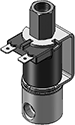 Technical drawing — METERED BODY 3WNC PIPED EXHAUST YOKE WITH SPADE TERMINALS