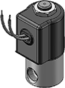 Technical drawing — 2WNC GROMMET WITH LEADS