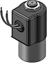 Technical drawing — 2WNC BODY OPTION "E"GROMMET WITH LEADS