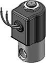 Technical drawing — 2WNC BODY OPTION "O"GROMMET WITH LEADS