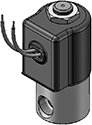 Technical drawing — 2WNC BODY OPTION "R"GROMMET WITH LEADS