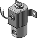 Technical drawing — 2WNCGROMMET/BRACKET WITH LEADS