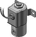 Technical drawing — 10-32 PORTS2WNCGROMMET/BRACKET WITH LEADS