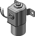 Technical drawing — BODY OPTION "E"2WNCGROMMET/BRACKET WITH LEADS