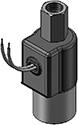 Technical drawing — BODY OPTION "E" 3WNC PIPED EXHAUST GROMMET WITH LEADS