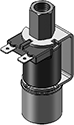 Technical drawing — BODY OPTION "E" 3WNC PIPED EXHAUST YOKE WITH SPADE TERMINALS