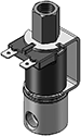 Technical drawing — BODY OPTION "O" 3WNC PIPED EXHAUST YOKE WITH SPADE TERMINALS