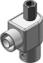 Technical drawing — 10-32 PORTS 3WNC PIPED EXHAUST CONDUIT CONNECTION